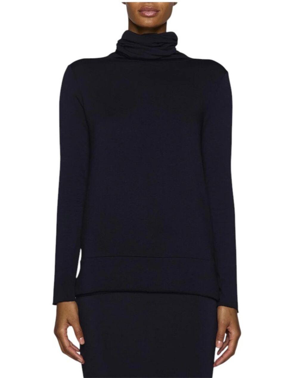 Bleusalt Navy Blue The Turtleneck Long Sleeve Top